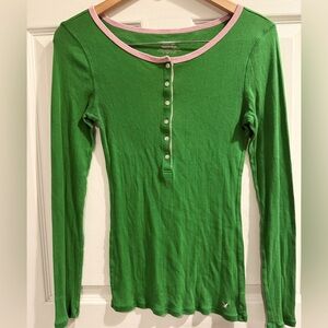 VTG Y2K 90s American Eagle Outfitters Green Button-Down Shirt